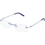 Blaue Fielmann Rechteckige Herrenbrillengestelle aus Edelstahl 