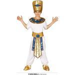 Fiestas Guirca Ägyptischer König Pharao Weiß Goldenes Jungen Kostüm Alter 5 - 6 Jahre inklusive Kopfbedeckung, Hemd mit Halsschmuck und Gürtel, Hose |Für Karneval / Fasching oder Halloween