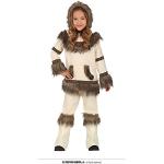Fiestas Guirca Deluxe Kinder Eskimo Kostüm in Pelz u. Wildleder Optik - Alter 7-9 J. - Authentisches Indianer Eskimo Kostüm für Jungen u. Mädchen - Länderkostüm für Karneval, Fasching, Halloween