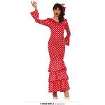 Rote Gepunktete Fiestas Guirca Spanierin-Kostüme mit Volants für Damen Größe L 