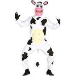 Fiestas Guirca Lustiges Kuh Onesie Erwachsene - Größe M 48 – 50 - Kuh Kostüm Herren u Damen - Kuh Kostüm Erwachsene Karneval, Fasching Kostüm Damen Lustig, Lustige Kostüme Männer Kuh Pyjama