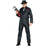 Fiestas GUiRCA Schickes Mafia Kostüm Herren – Gatsby 20 er Jahre Nadel Streifen Anzug - Gr M 48–50-30 er Jahre Gangster Kostüm Erwachsene, Kostüm Mafia, Charleston Fasching Kostüme für Erwachsene