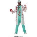 Zombiedoktor Kinderkostüm Zombie-Arzt grün-rot-weiss Cod.225512 