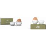 Weiße Fiftyeight Products Eierbecher aus Porzellan mikrowellengeeignet 4-teilig 