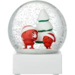 Rote Moderne Hoptimist Weihnachtsschneekugeln aus Glas 