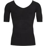 Figurformendes Herren Kompressions- /Shapewear T-Shirt mit V-Neck, schwarz in XL