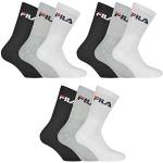 FILA 9 Paar Socken, Frottee Tennissocken mit Logobund, Unisex (3x 3er Pack) (Classic Mix (Schwarz; Weiß; Grau), 39-42 (6-8 UK))