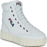 Weiße Fila Sandblast High Top Sneaker & Sneaker Boots aus Leder für Kinder Größe 30 mit Absatzhöhe 3cm bis 5cm 