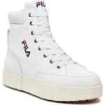 Weiße Fila Sandblast High Top Sneaker & Sneaker Boots für Damen 