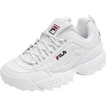 Weiße Fila Disruptor Low Sneaker mit Schnürsenkel aus Textil für Herren Größe 43 