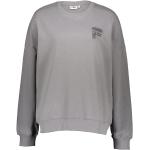Reduzierte Graue Unifarbene Fila Rundhals-Ausschnitt Damensweatshirts aus Baumwolle Größe M 