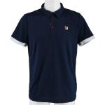 Dunkelblaue Unifarbene Sportliche Fila Herrenpoloshirts & Herrenpolohemden mit Knopf aus Polyester Größe XL 