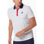 Fila Tennis-Polo Stripes (100% Polyester) weiss/navy/rot Herren