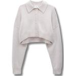 Reduzierte Beige Melierte Filippa K Mini Nachhaltige Damencardigans aus Wolle Cropped Größe L 