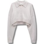 Reduzierte Beige Melierte Filippa K Mini Nachhaltige Damencardigans aus Wolle Cropped Größe M 