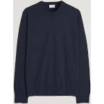 Marineblaue Filippa K Bio Nachhaltige Rundhals-Ausschnitt Herrensweatshirts aus Wolle Größe XL 