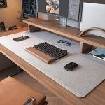 Hellgraue Schreibtischunterlagen & Schreibunterlagen mit Maus-Motiv aus Glas 