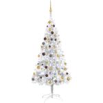 Silberne LED-Weihnachtsbäume matt 
