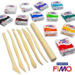 FIMO Soft Modelling Clay Professional Set -12 x 57g + 7 Pro Moulding Instruments