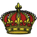 Aufnäher 8,3 x 7,3 cm gold Bügelbild Goldene Prinzessin Königin Krone 