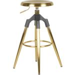 Goldene Industrial Barhocker & Barstühle aus Metall höhenverstellbar Breite 50-100cm, Höhe 50-100cm, Tiefe 50-100cm 