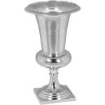 Silberne Moderne 60 cm FineBuy Große Vasen 60 cm aus Aluminium 