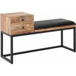 Retro FineBuy Schuhbänke & Sitzbänke Flur aus Massivholz mit Schublade Breite 0-50cm, Höhe 0-50cm, Tiefe 0-50cm 