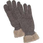 Dunkelgraue Fingerhandschuhe aus Wolle für Damen Größe XL 