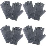 Reduzierte Graue Fingerlose Handschuhe & Halbfinger-Handschuhe für Damen Einheitsgröße für den für den Winter 