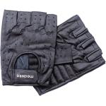 Schwarze Fingerlose Handschuhe & Halbfinger-Handschuhe aus Leder Größe M 