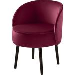 Rote Fink Living Lounge Sessel aus Samt 