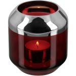 Rote 10 cm Fink Living Runde Teelichthalter aus Glas mundgeblasen 