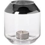 Weiße 14 cm Fink Living Runde Teelichthalter aus Glas mundgeblasen 