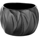 Schwarze 15 cm Fink Living Runde Übertöpfe 20 cm aus Keramik 