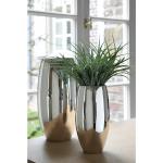 Silberne 40 cm Fink Living Africa Vasen & Blumenvasen 40 cm glänzend aus versilbert 