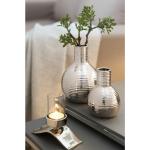Silberne 12 cm Fink Living Mala Vasen & Blumenvasen 12 cm glänzend aus Porzellan 
