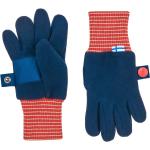 Reduzierte Marineblaue Gepunktete Finkid Kinderfingerhandschuhe aus Fleece für den für den Winter 