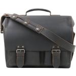 Braune Vintage Aktentaschen mit Schnalle aus Leder mit Laptopfach für Herren 