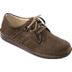 Braune Orthopädische Schuhe mit Schnürsenkel aus Nubukleder mit herausnehmbarem Fußbett für Herren Größe 42 für den für den Sommer 