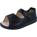 Schwarze Orthopädische Schuhe mit Klettverschluss aus Kalbsleder für Herren Größe 41 für den für den Sommer 