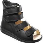 Schwarze Orthopädische Schuhe aus Glattleder für Herren Größe 44 für den für den Sommer 