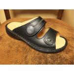 Schwarze Finn Comfort Sansibar Damensandalen aus Leder mit herausnehmbarem Fußbett Größe 41 