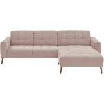 Pinke L-förmige Federkern Sofas aus Holz Breite 250-300cm, Höhe 50-100cm, Tiefe 150-200cm 