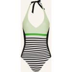 Hellgrüne Bogner Fire + Ice V-Ausschnitt Neckholder Badeanzüge aus Polyamid ohne Bügel für Damen Größe M 