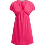 Reduzierte Pinke Blumenmuster Firefly V-Ausschnitt Sommerkleider für Damen Größe S 