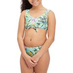 Grüne Blumenmuster Firefly Bustier Bikinis für Kinder aus Polyester Größe 140 