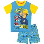 Blaue Motiv Feuerwehrmann Sam Kinderschlafanzüge & Kinderpyjamas für Jungen Größe 98 