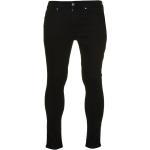 Schwarze Super Skinny Firetrap Skinny Jeans mit Reißverschluss aus Denim für Herren Größe XXL 