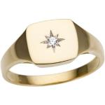 Reduzierte Silberne Sterne FIRETTI Goldringe aus Gold 9 Karat mit Diamant 