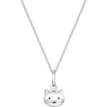 Silberne FIRETTI Silberketten mit Namen mit Katzenmotiv aus Silber für Mädchen 